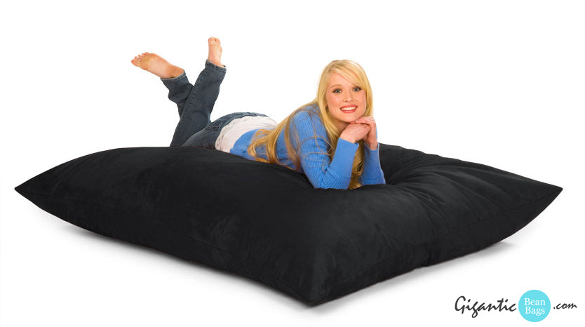 6 ft bean bag floor pillow in black Giganticbeanbags