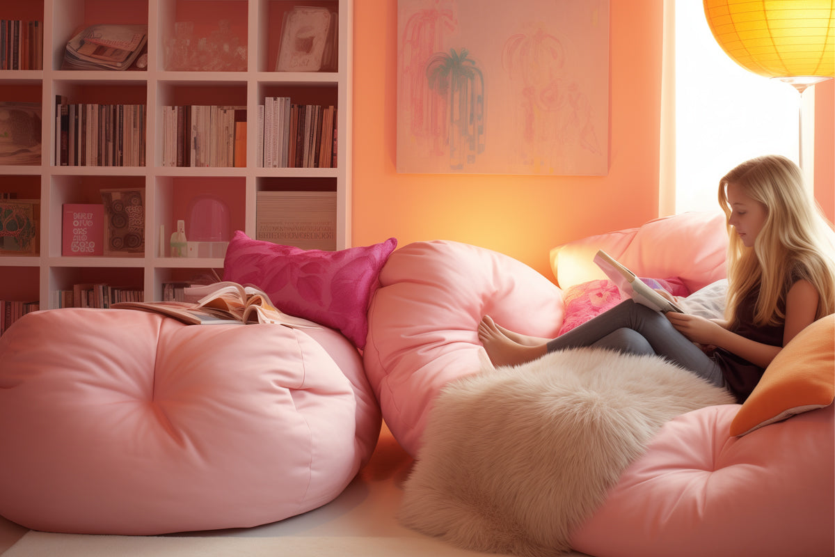 Pink bean bag discount chair for adults